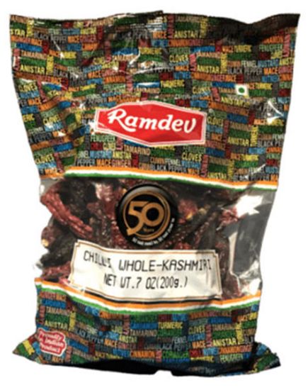 Picture of Ramdev Chilli Whole Kashmiri 200 Grams