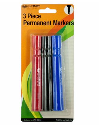 Picture of Smart Start Assorted Permanent Markers 3 Pc