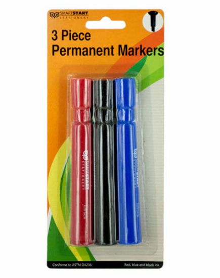 Picture of Smart Start Assorted Permanent Markers 3 Pc