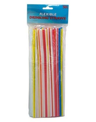 Picture of Flexible Drinking Straws 50 Pk