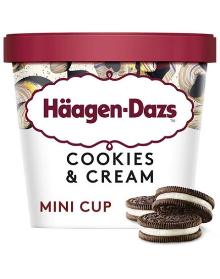 Picture of Haagen Dazs Mini Cup Cookies & Cream 100 Ml
