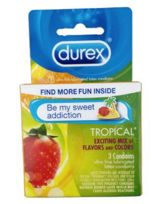 Picture of Durex Tropical Flavors 3 Pc