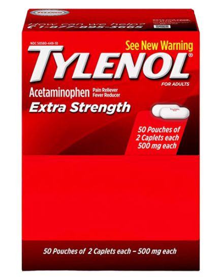 Picture of Tylenol Extra Strength 500 Mg 2 Pc
