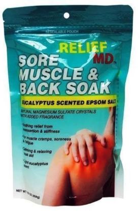 Picture of Relief Md Epsom Salt Sore Muscle And Back Soak 16 Oz