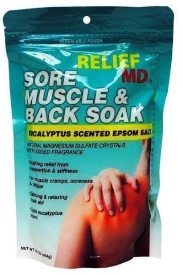 Picture of Relief Md Epsom Salt Sore Muscle And Back Soak 16 Oz