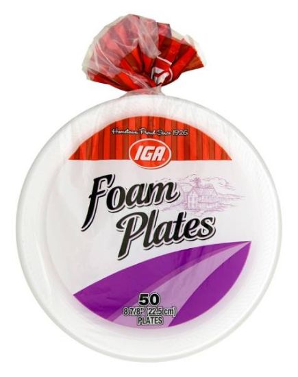 Picture of Iga Foam Plates 50 Pc
