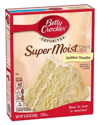 Picture of Betty Crocker Super Moist Cake Mix Golden Vanilla 375 Gm