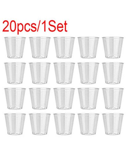 Picture of Kitchen Xpress Clear Plastic Shot Glasses 20 Pc