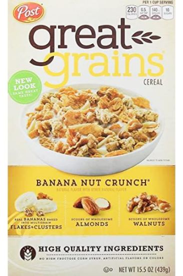 Picture of Post Great Grains Cereals Banana Nut Crunch 15.5 Oz
