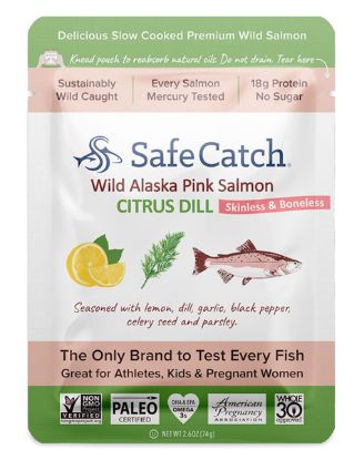 Picture of Safe Catch Wild Alaska Pink Salmon Citrus Dill Pouch 2.6 Oz