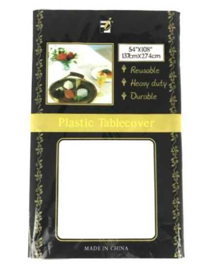 Picture of Kitchen Xpress White Table Cover 1 Pk