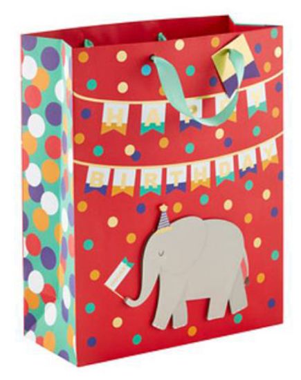 Picture of Paper Impression Happy Birthday Gift Bags Glossy Finish Jumbo 1 Pc