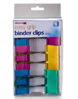 Picture of Bazic Metallic Color Binder Clips 6 Pk