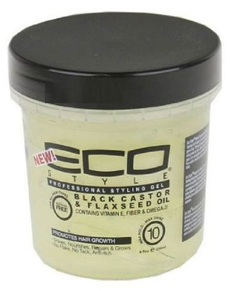 Picture of Eco Black Castor And Flax Seeds Oil Styling Gel 8 Oz