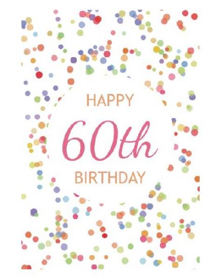 Picture of Premium Greetings 60th Birthday Card 1 Pk