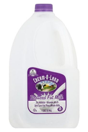 Picture of Cream O Land Low Fat 2% Reduced 1 Gallon