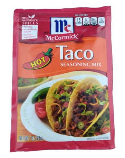 Picture of Mc Cromick Taco Seasoning Mix Hot 1 Oz
