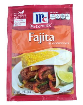 Picture of Mc Cromick Fajita Seasoning Mix 1.12 Oz