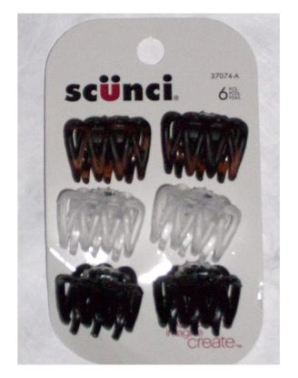 Picture of Scunci Loop Jaw Clips 6 Pc
