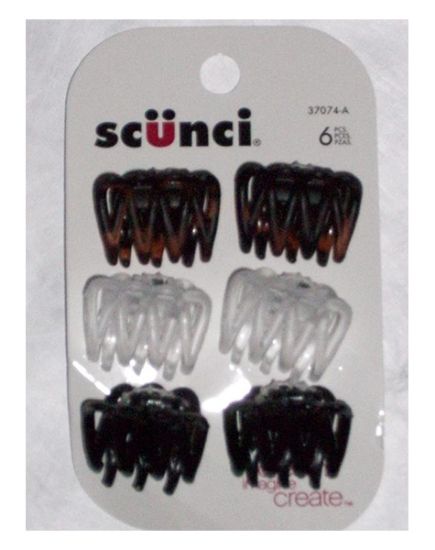 Picture of Scunci Loop Jaw Clips 6 Pc