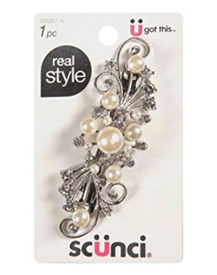 Picture of Scunci Lg Gemstone Barrette 1 Pc