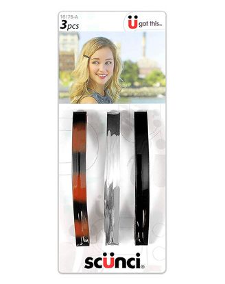 Picture of Scunci Barrettes Tortoise 3 Pk