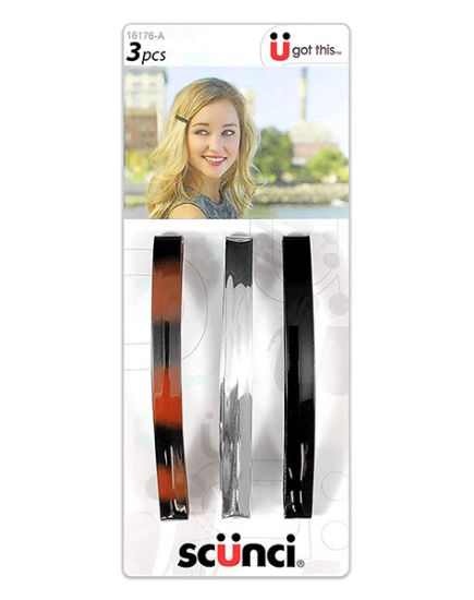 Picture of Scunci Barrettes Tortoise 3 Pk