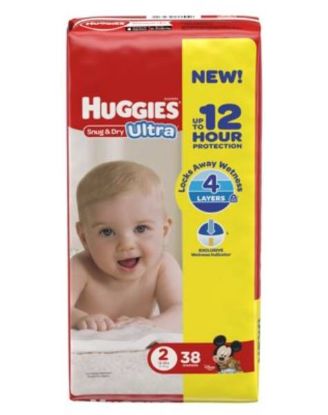 Picture of Huggies Snug & Dry Diapers Size 2 (12-18 Lb) Disney Baby 38 Pads