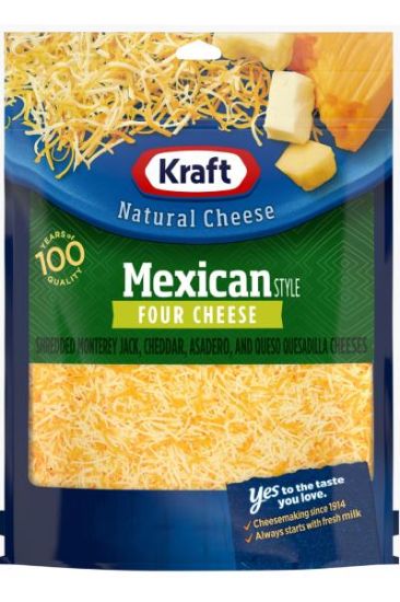 Picture of Kraft Shredded Cheese Mexican Four Cheese 8 Oz