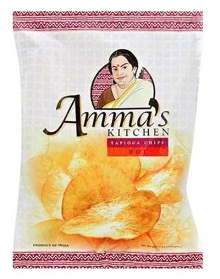 Picture of Amma/'s Kitchen Tapioca Chips Hot 200 Grams