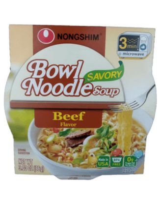 Picture of Nongshim Savory Beef Bowl Noodle Soup 3.03 Oz