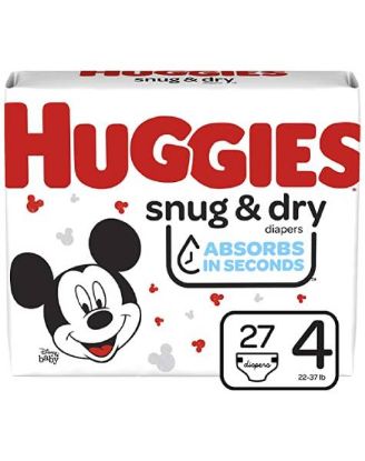 Picture of Huggies Snug & Dry No.4 Over 22-37lb 27 Pc