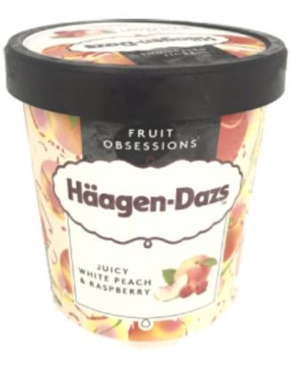 Picture of Haagen Dazs Juicy White Peach & Raspberry Pint 400 Grams