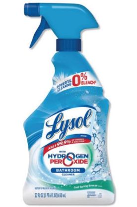 Picture of Lysol Bathroom Cleaner With Hydrogen Peroxide Cool Spring Breeze 22 Oz