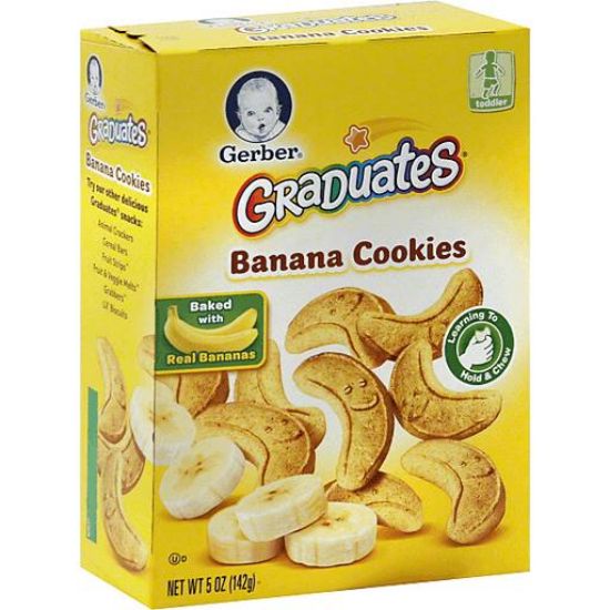 Picture of Gerber Graduates Banana Cookies Baked With Real Banana 5 Oz