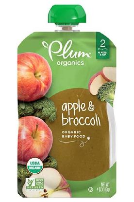 Picture of Plum Organics Apple & Broccoli Organic Baby Food 2 (6 Months & Up) 4.22 Oz