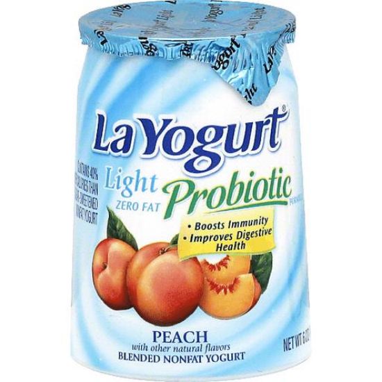 Picture of La Yogurt Light Probiotic Peach Blended Nonfat Yogurt 6 Z