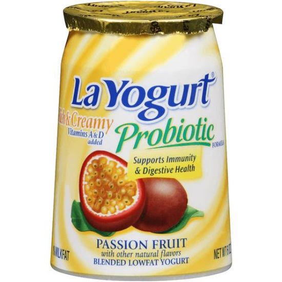 Picture of La Yogurt Rich & Creamy Lowfat Passion Fruit Blended Yogurt 6 Oz