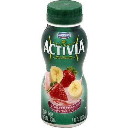 Picture of Dannon Activia Probiotic Drink With Bifidus Strawberry Banana 7 Oz