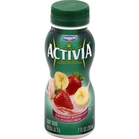 Picture of Dannon Activia Probiotic Drink With Bifidus Strawberry Banana 7 Oz