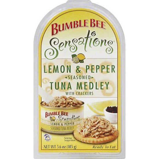 Picture of Bumble Bee Sensations Lemon & Pepper Tuna Medley With Crackers 3 Oz