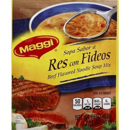 Picture of Maggi Beef Flavored Noodle Soup Mix Res Con Fideos 2.11 Oz