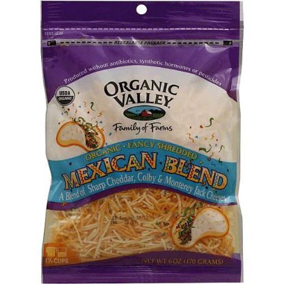 Picture of Organic Valley Cheese Finely Shredded Mexican Blend 6 Oz
