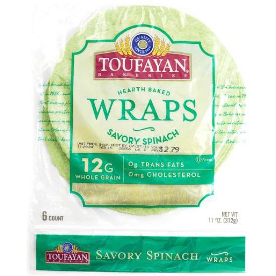 Picture of Toufayan Bakeries Wraps Savory Spinach 10 Oz