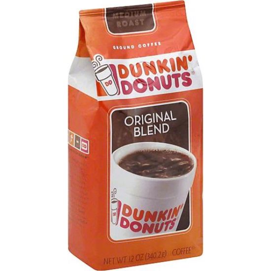 Picture of Dunkin Donuts Coffee Ground Medium Roast Original Blend 12 Oz