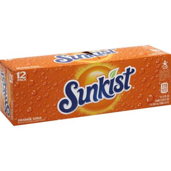 Picture of Sunkist Soda Orange 12 Pk