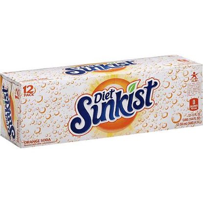 Picture of Sunkist Soda Orange Diet 12 Can