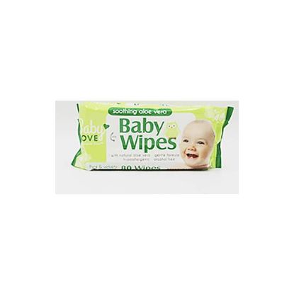 Picture of Love Aloevera Baby Wipes 80 Ct