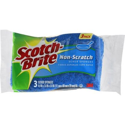 Picture of Scotch Brite Scrub Sponges Non Scratch 3 Pack 3 Oz