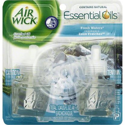 Picture of Air Wick Essential Oils Scented Oil Refills Fresh Waters Fragrance 2 Pk